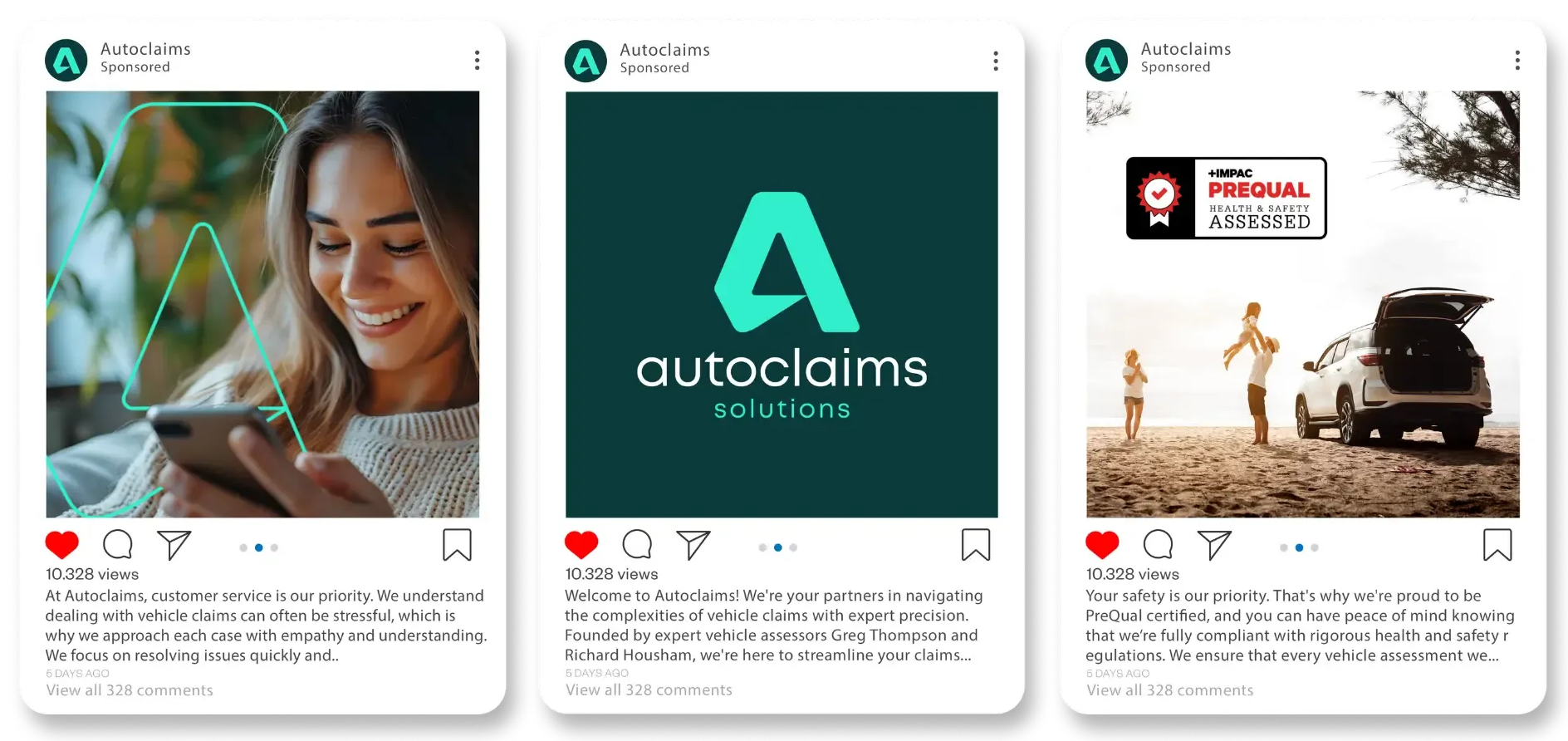 Three Instagram posts for 