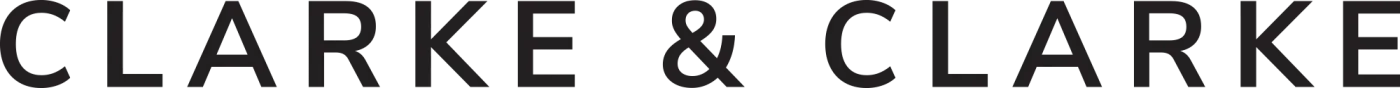Clarke & Clarke logo in black letters on a white background.