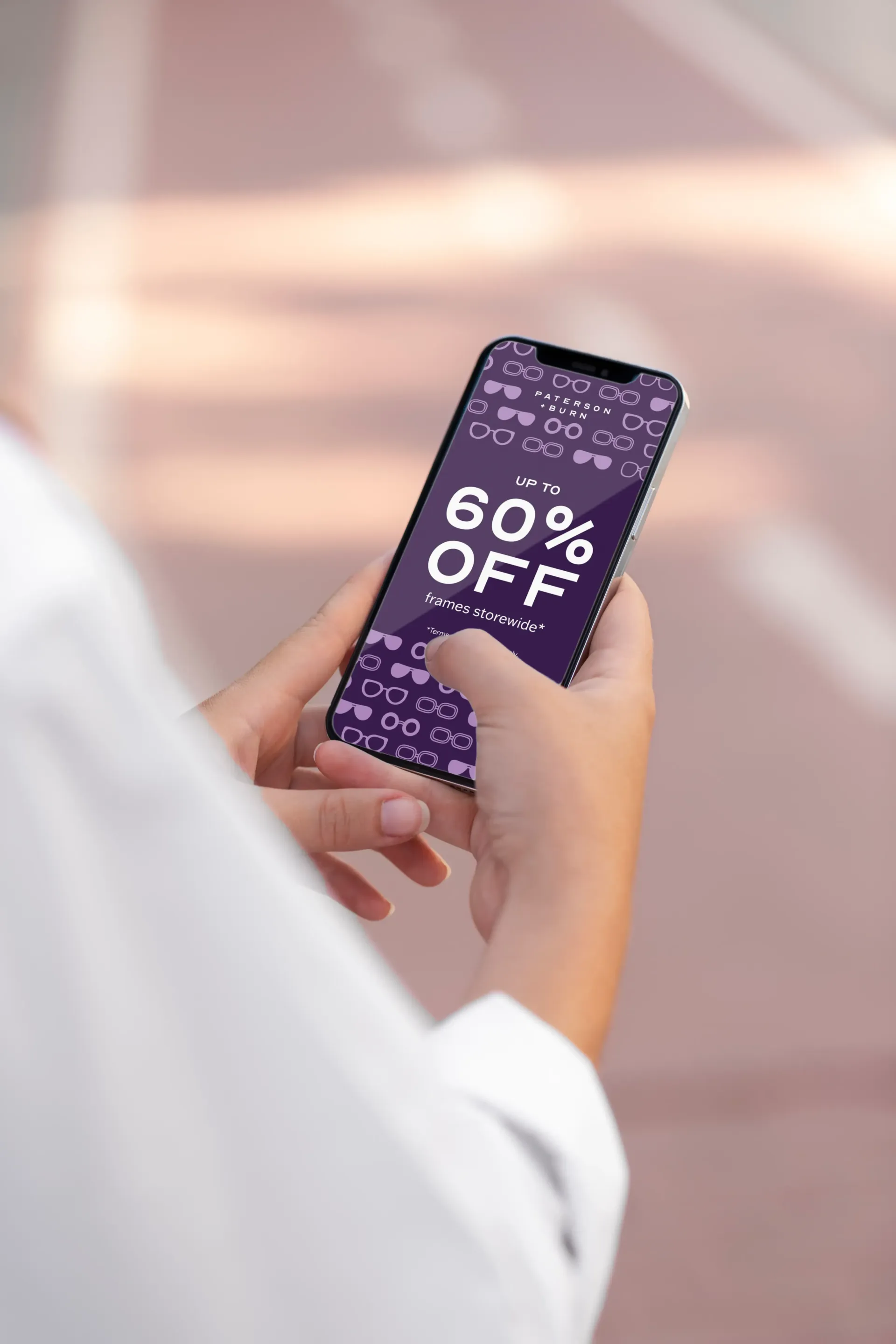 Person holding phone displaying 
