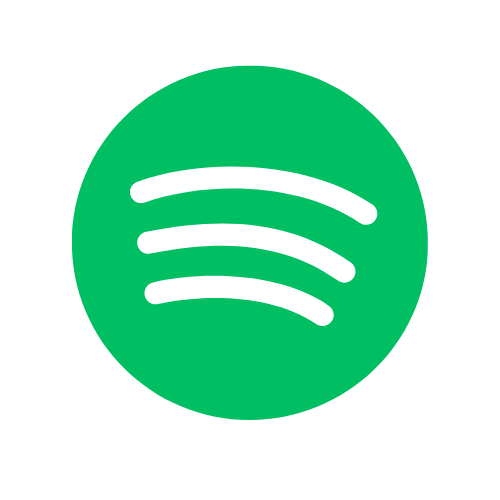 Spotify logo: white curved lines on a green background.