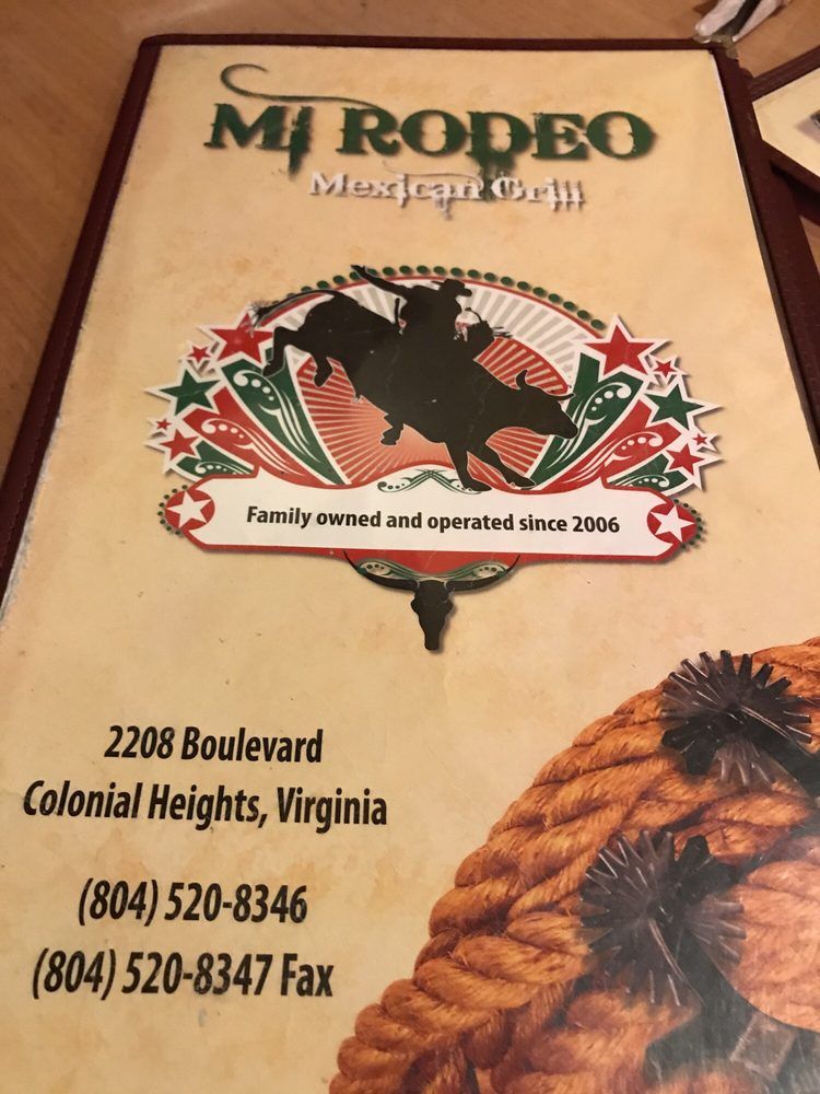 Mexican Restaurant — Mi Rodeo Menu Booklet in Colonial Heights, VA