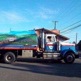 Nicely painted Gecko Enterprises septic semi-truck
