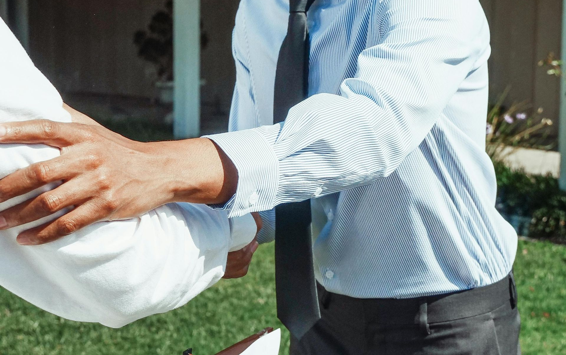 Professional real estate agent negotiating deal