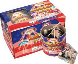A box of fireworks called american flyers