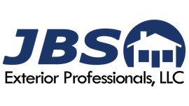 The logo for jbs exterior professionals , llc is a blue logo with a house on it.