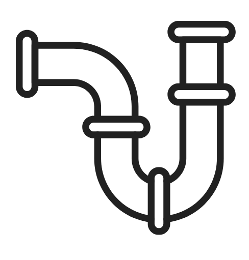 Image of metal piping to represent septic services