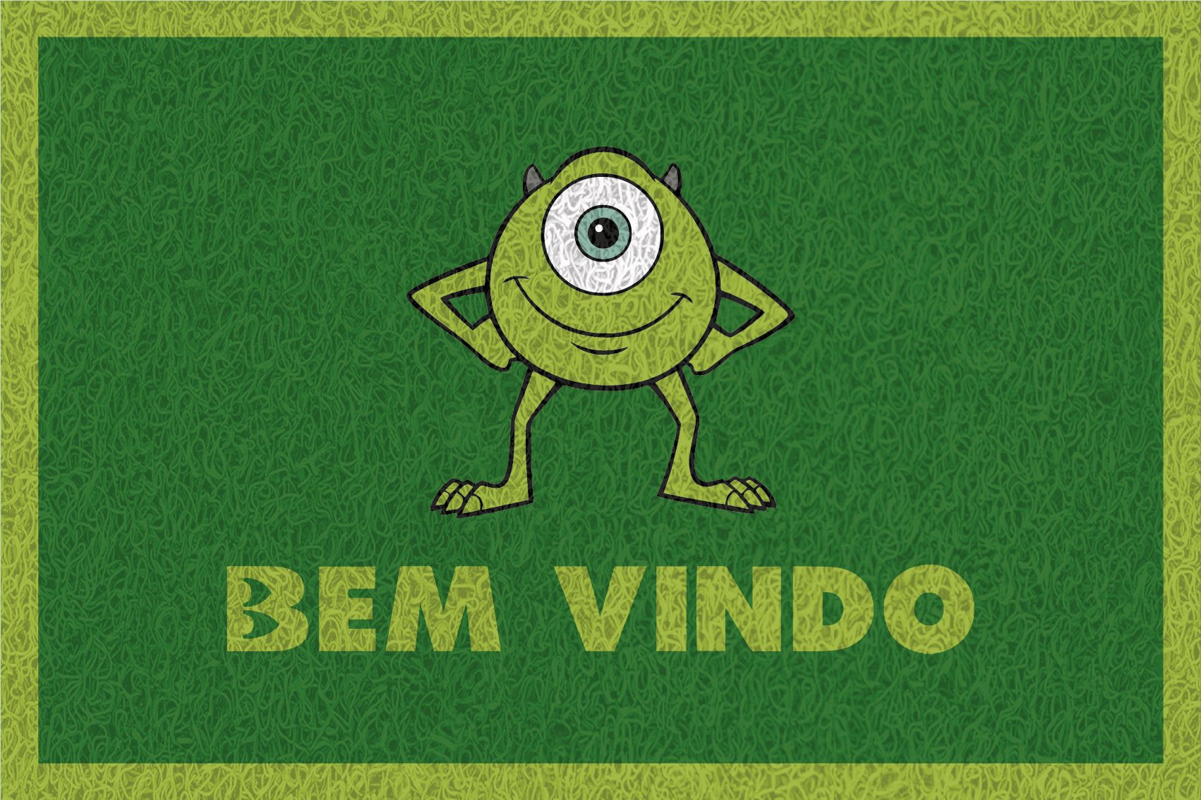 Gostaria de fazer um orçamento do capacho Bem Vindo (Mike Wazowski).