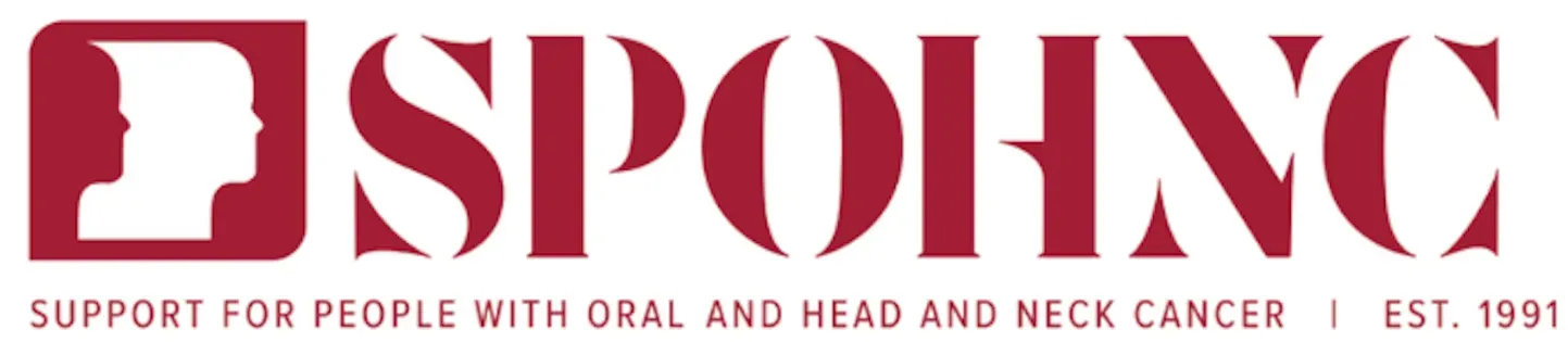 A logo for espoh inc. supports people with oral and head and neck cancer