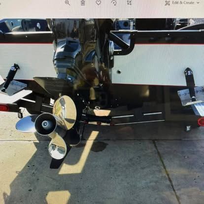 A boat is parked on the side of the road