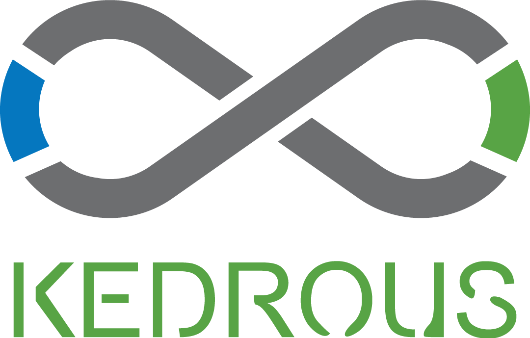 Un logo pour Kedrous montre un symbole de l'infini