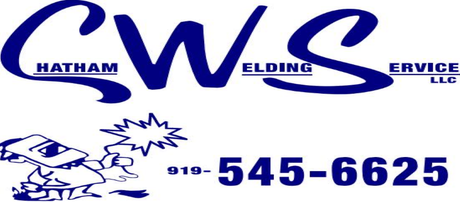 A red silhouette of a man welding a piece of metal on a white background.