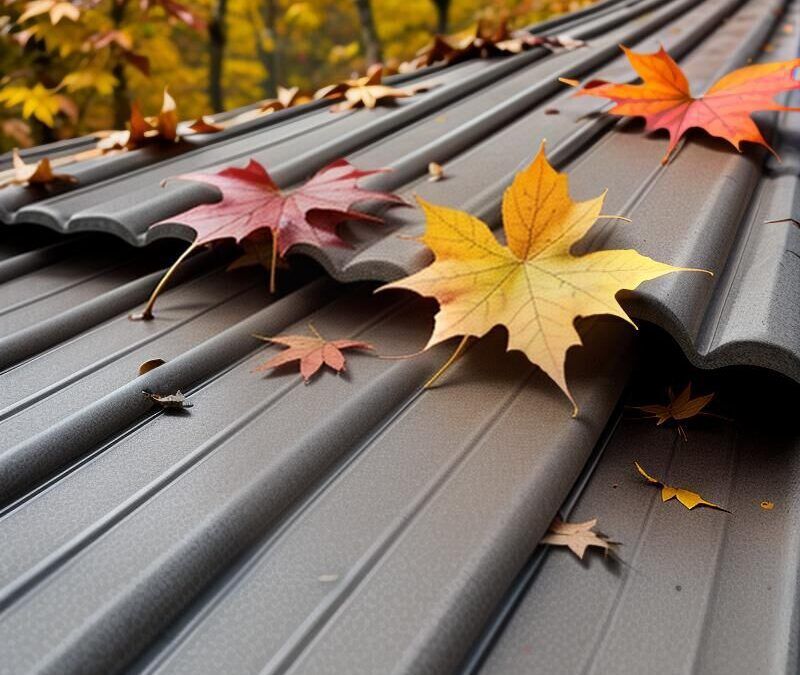 leaves on roof