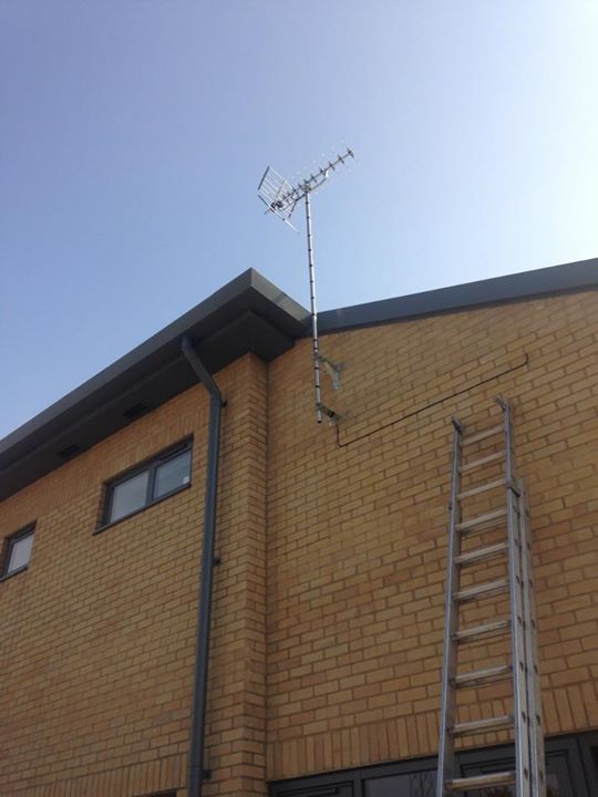 aerial mounted on a wall