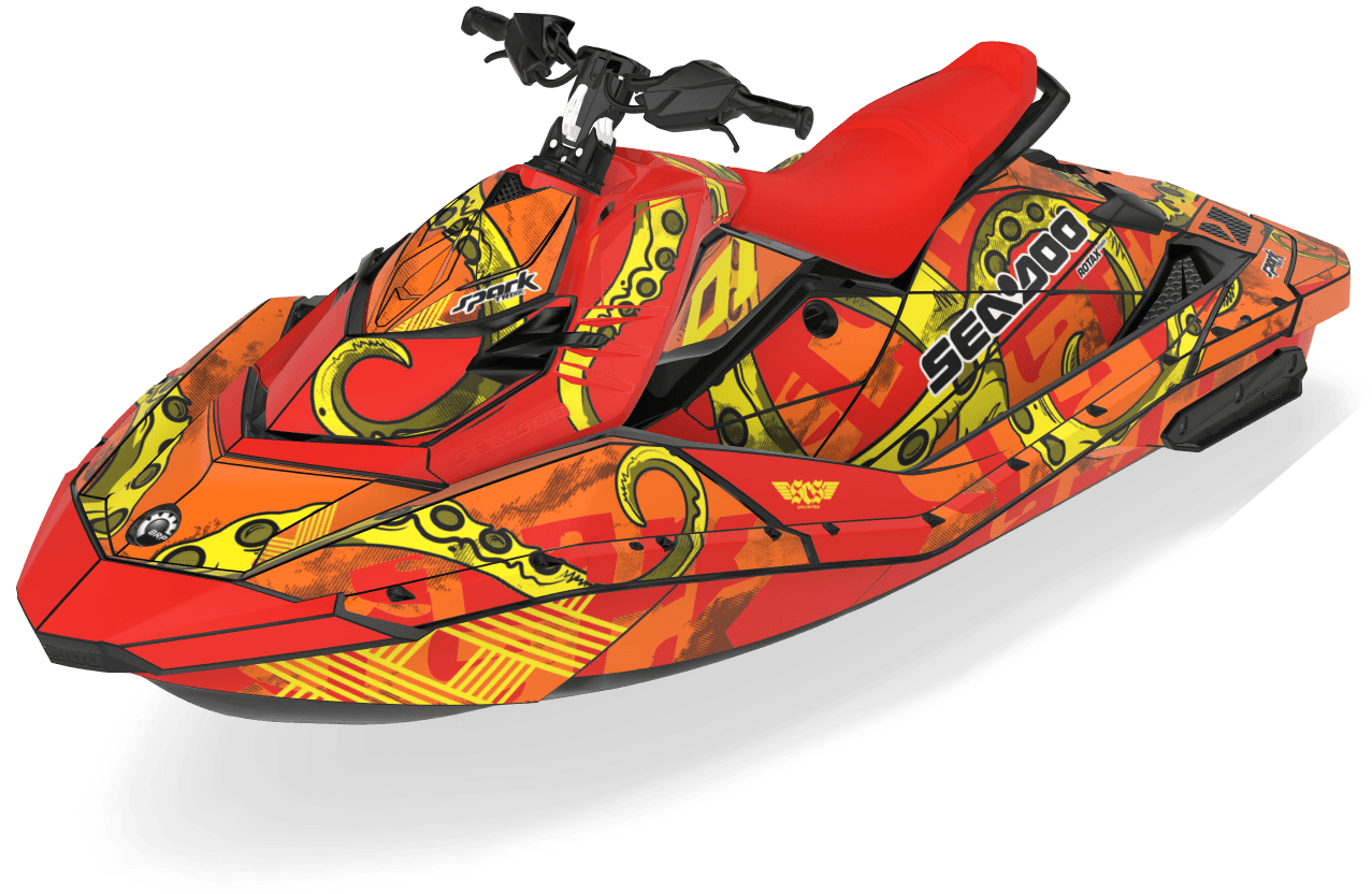 Custome wrapped Octopus Jet Ski