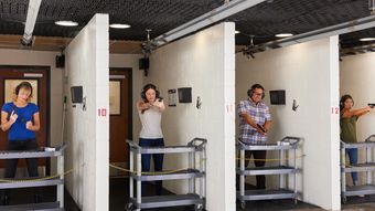 shooters at a Shoot Smart gun range