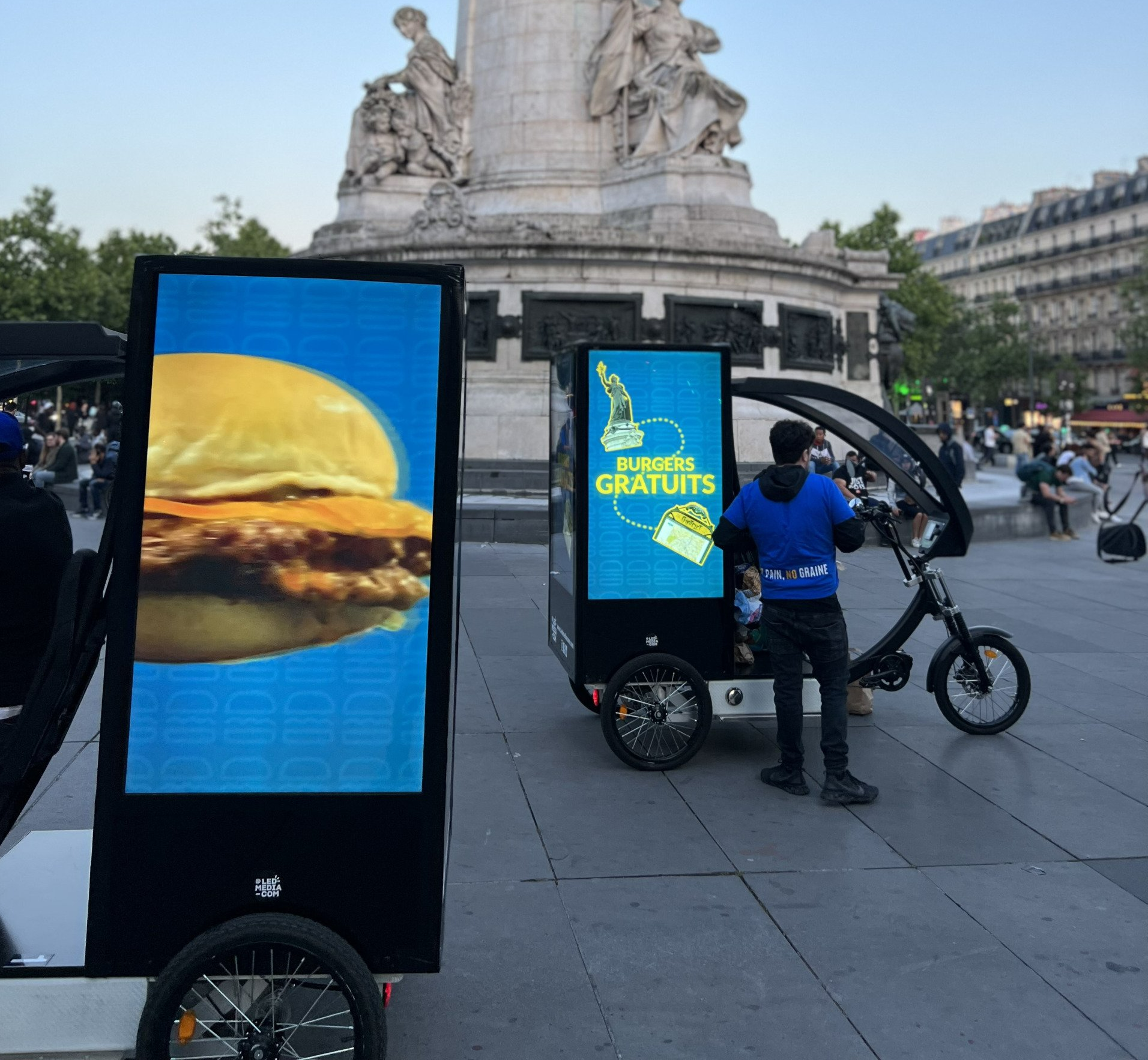 Affichage LED dynamique et mobile - LED Media Bike