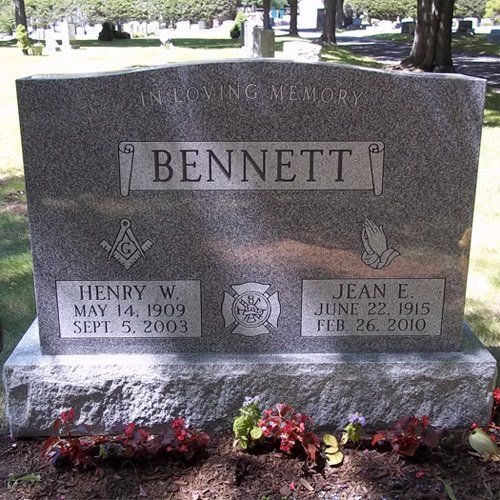 Bennett Family Headstone — Bedford Village, NY — CJ Stones