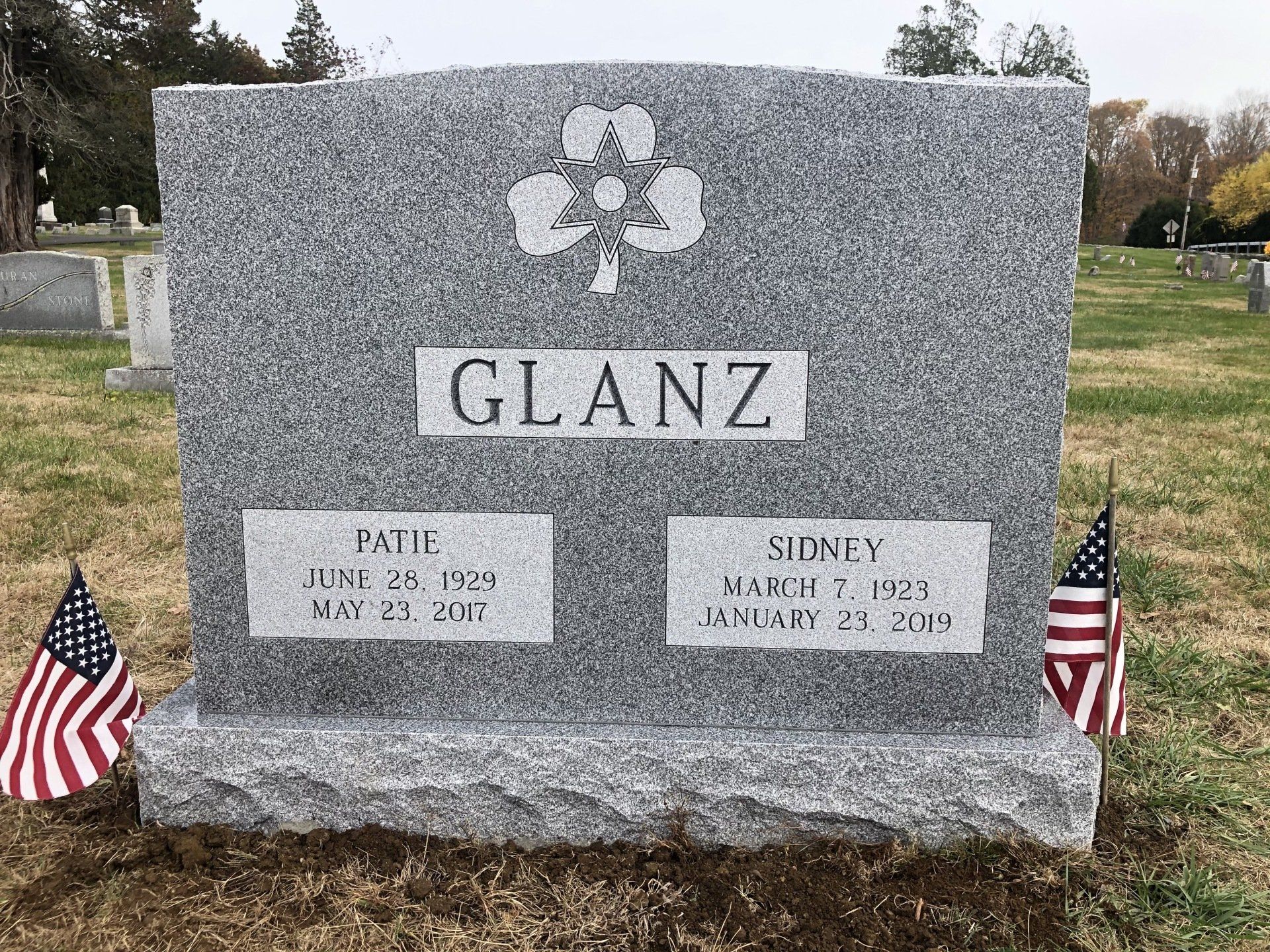 Glanz Barre Grey Polished 2 BRP Sides Serp Top Flat Carved Design Double Wide