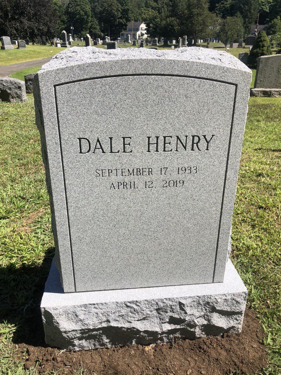 Henry Barre Grey Steeled 2 BRP Sides Pin Line Border V Sunk Lettering Single Upright Oval Top