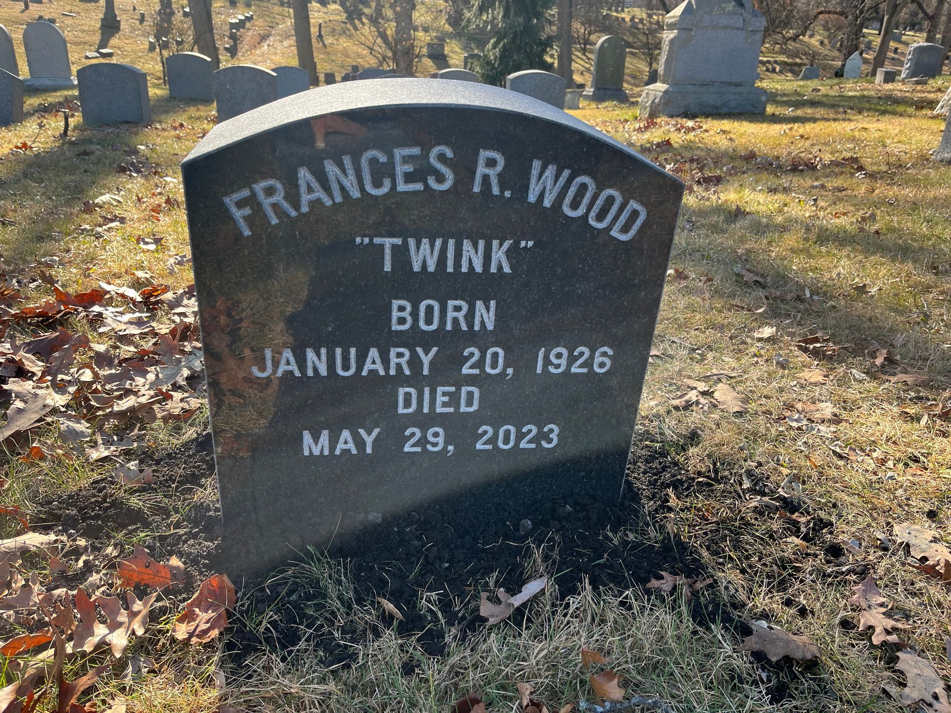 Wood Hand Tooled Lettering Impala Black Monolith Oval Top Sawed Sides and Top Polished Face