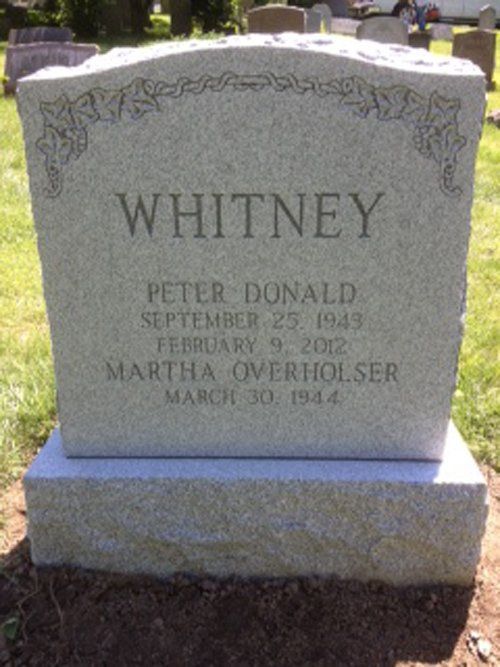 Peter Donald Whitney Barre Grey Steeled 2 BRP Sides Serp Top Shape Carved Florals V Sunk Lettering