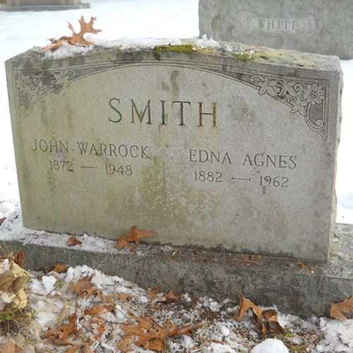 Smith Headstone Before Cleaning — Bedford Village, NY — CJ Stones