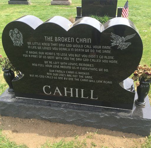 Cahill Headstone — Bedford Village, NY — CJ Stones