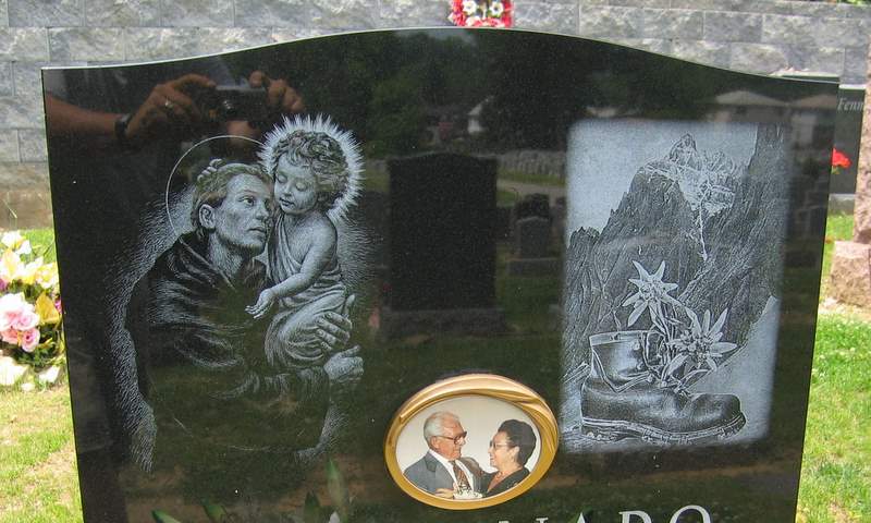 Lovers Headstone — Bedford Village, NY — CJ Stones