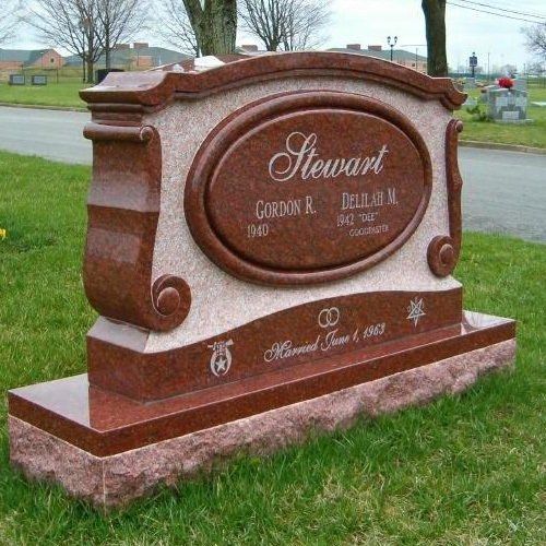Stewart Gordon and Delilah Headstone — Bedford Village, NY — CJ Stones