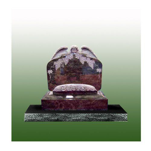 Tombstone with Angel in Top — Bedford Village, NY — CJ Stones