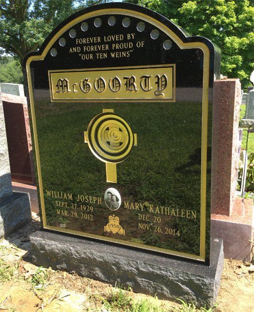 William Joseph and Mary Kathaleen Headstone — Bedford Village, NY — CJ Stones