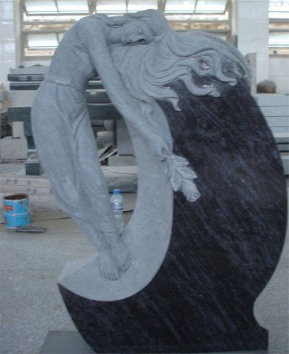 Lady Holding A Flower Headstone Design — Bedford Village, NY — CJ Stones