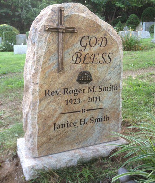 Roger M. Smith Headstone — Bedford Village, NY — CJ Stones