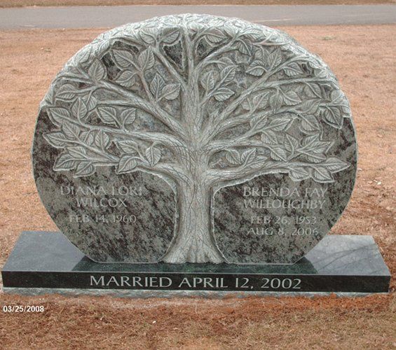 Wilcox-Willoughby Tropical Green Granite Skin Frosted Lettering BRP Sides Polished 5 Shape Carved Tree Design Porcelain Photo