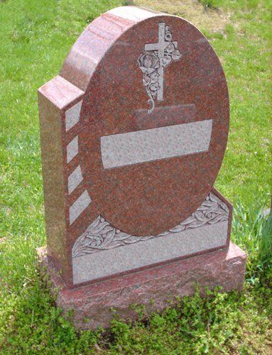 Reddish Brown Color Headstone — Bedford Village, NY — CJ Stones