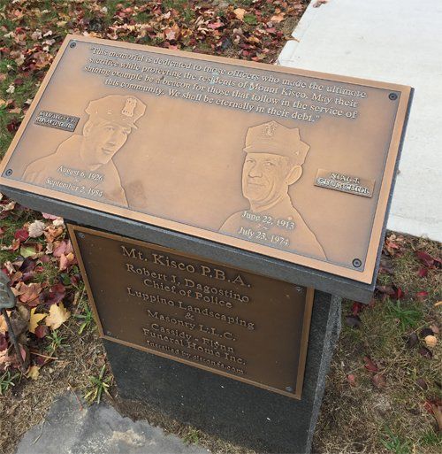 Mt. Kisco P.B.A Stone Plaque — Bedford Village, NY — CJ Stones