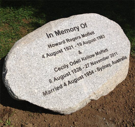 Moffett Family Tombstone — Bedford Village, NY — CJ Stones