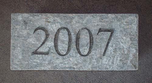 Printed Stone of 2007 — Bedford Village, NY — CJ Stones