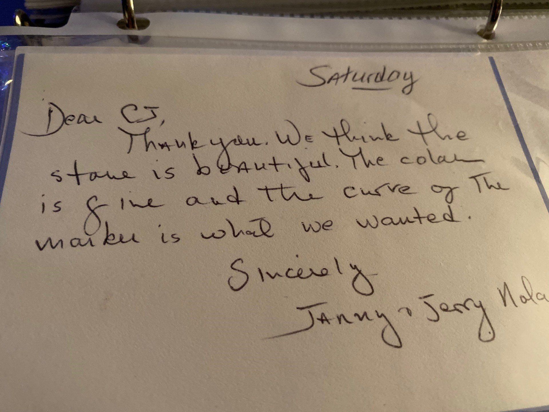 Testimonial about the Monument work that CJ Stones did.