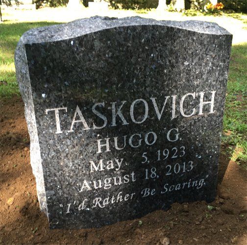 Taskovich Blue Pearl Polished 2 Single Monolith BRP Sides Skin Frosted Lettering Serp Top