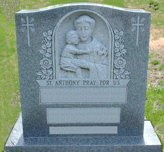 Barre Gray Headstone With Hand Carving — Bedford Village, NY — CJ Stones