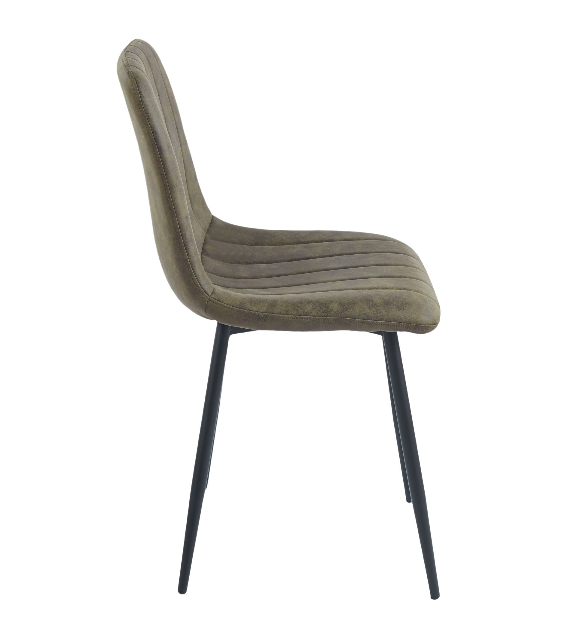 Quebec Eetkamerstoel – Microfiber | Groen, Taupe & Grijs