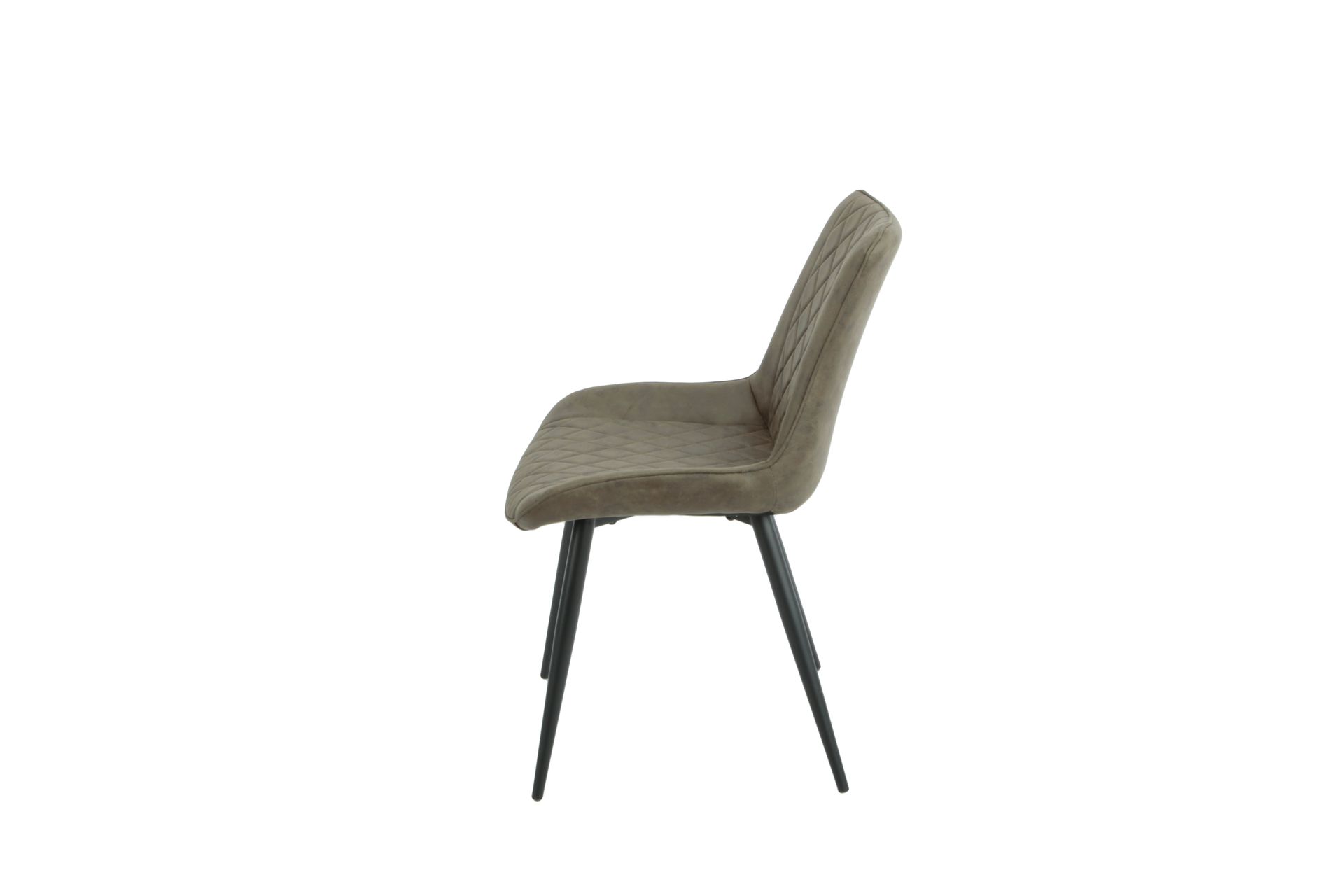 Tampa Eetkamerstoel – Microfiber | Groen, Cognac & Grijs