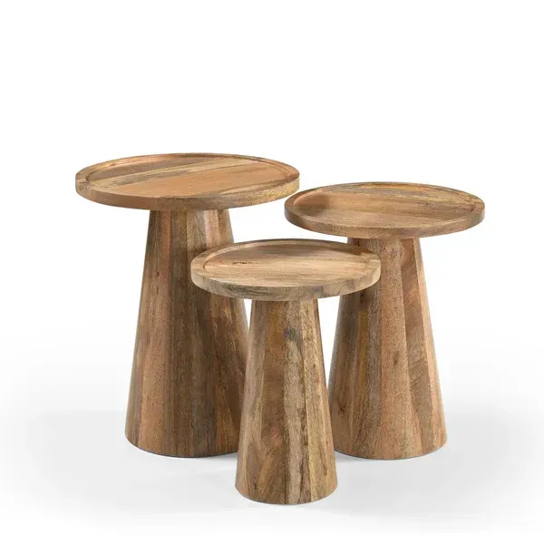 Bijzettafel Conische Voet set van 3