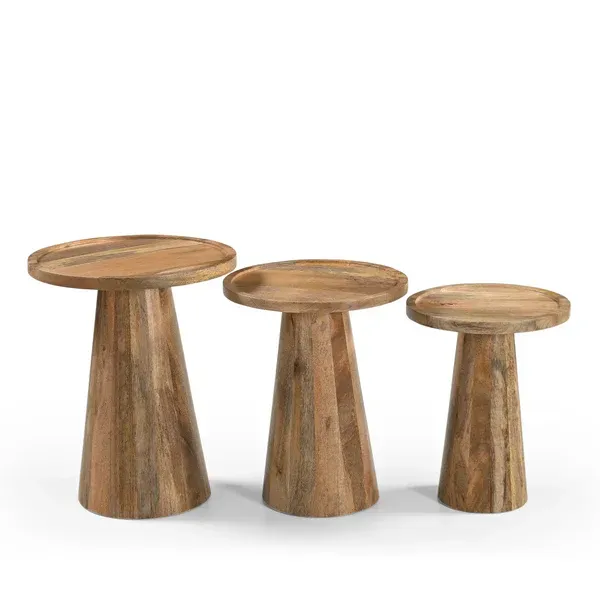 Bijzettafel Conische Voet set van 3