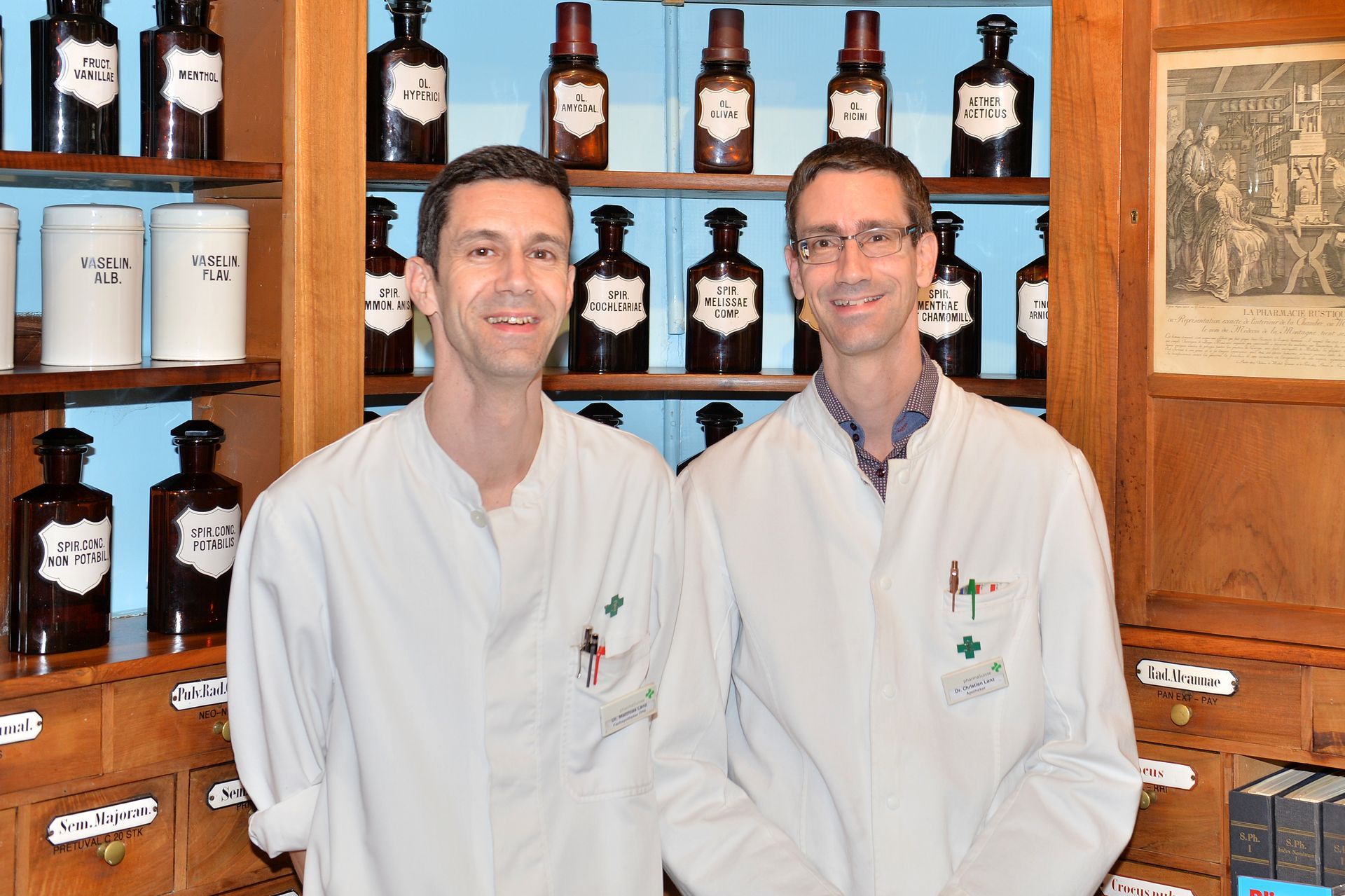 Porträt von Matthias und Christian Lanz, Apotheke Dr. Lanz AG, Langenthal