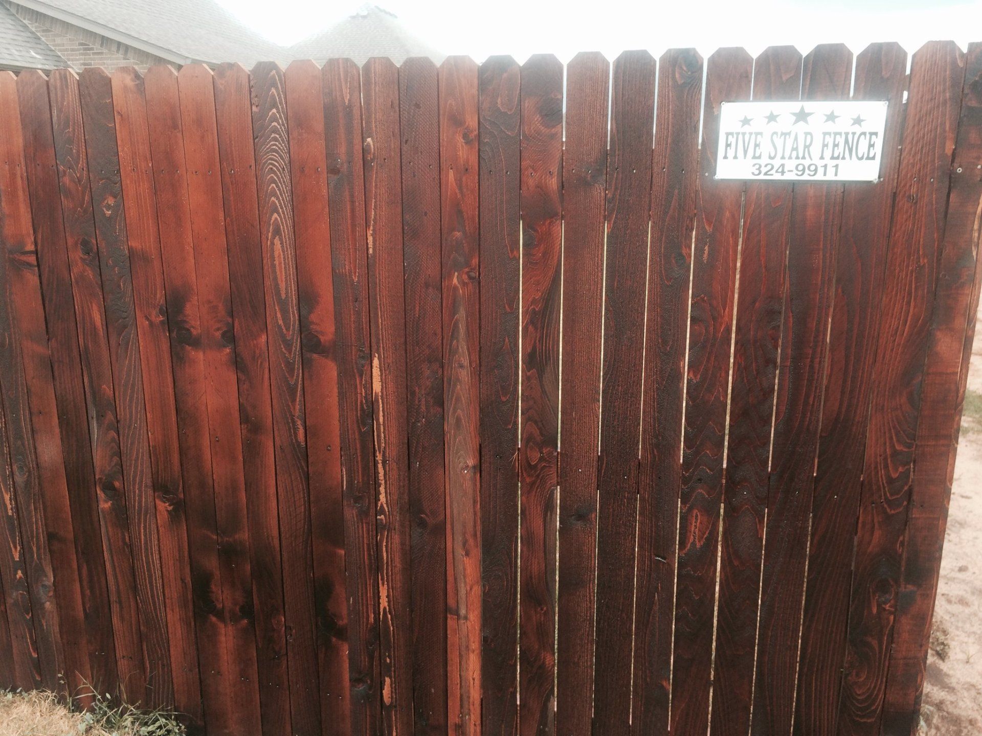 Oxford Brown New Fence — Sample of Oxford Brown Fence in Oklahoma City, OK