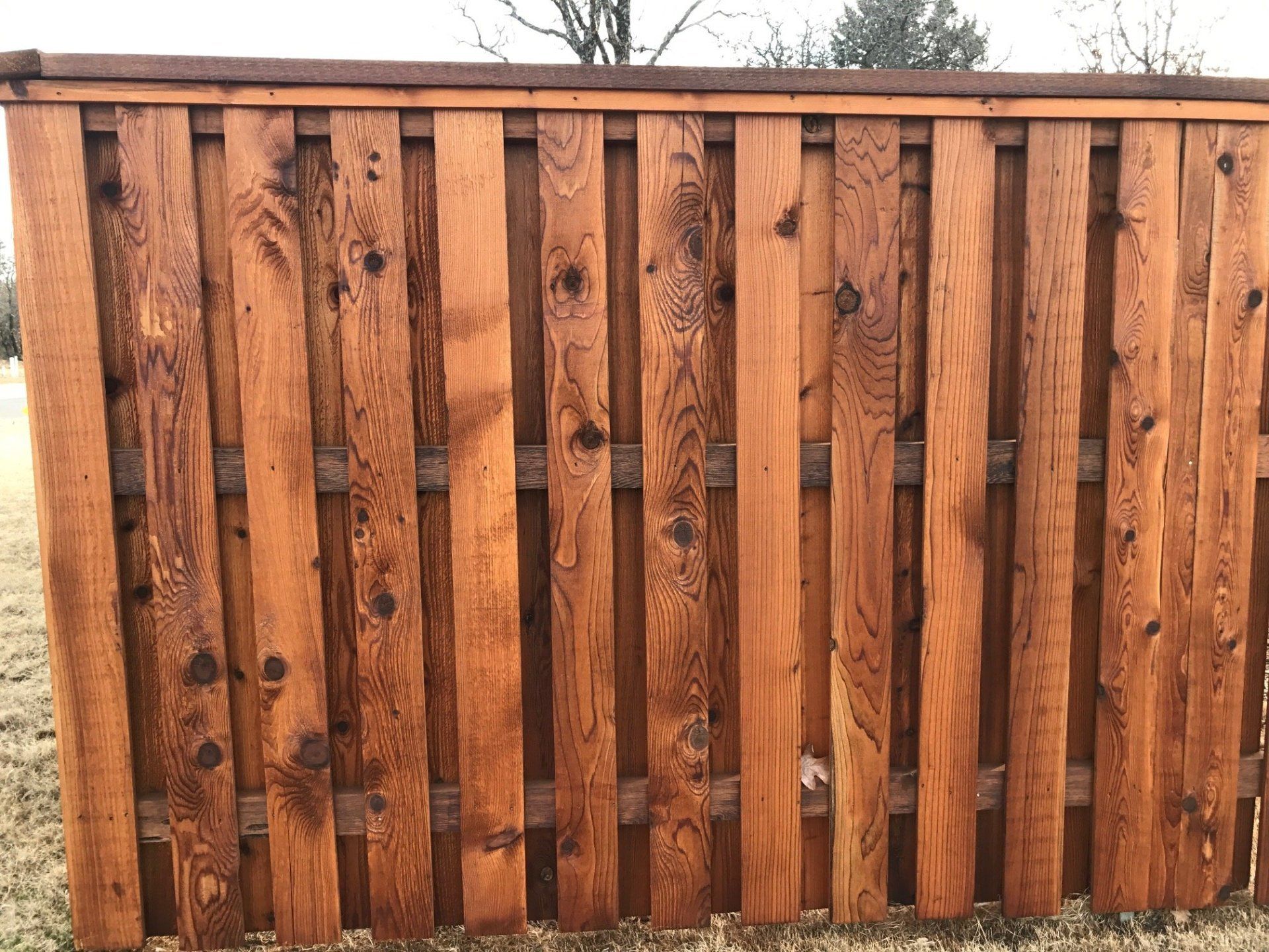 Cedar Tone Sample — Brand New Cedar Tone Fence in Oklahoma City, OK