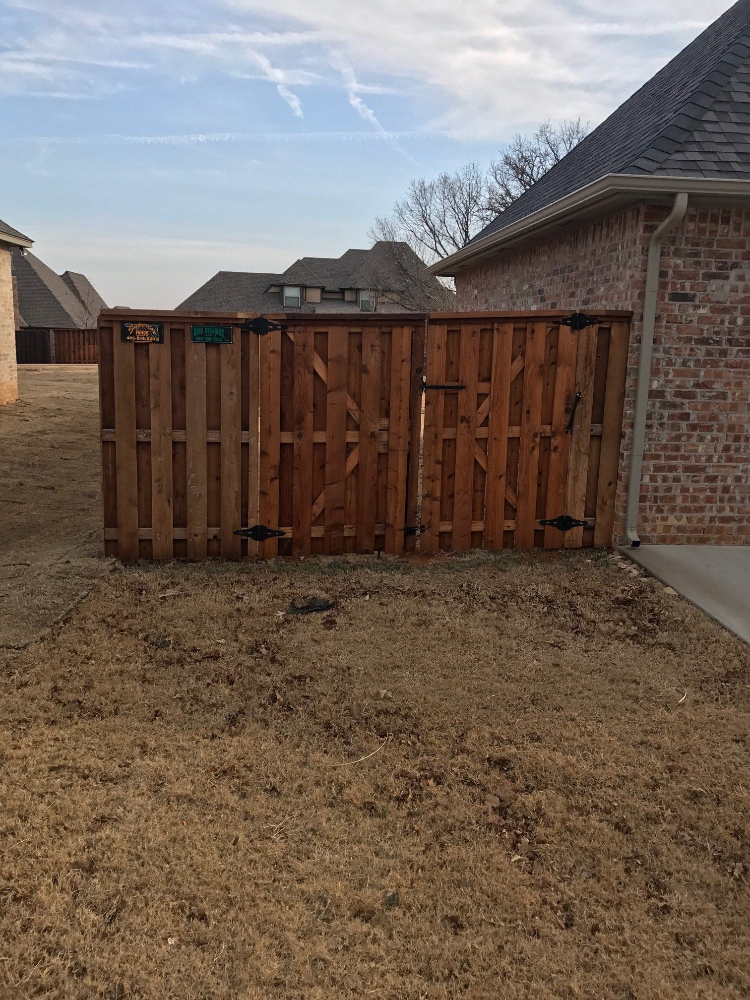 Cedar Tone Fences — New Cedar Tone Fence on yard in Oklahoma City, OK