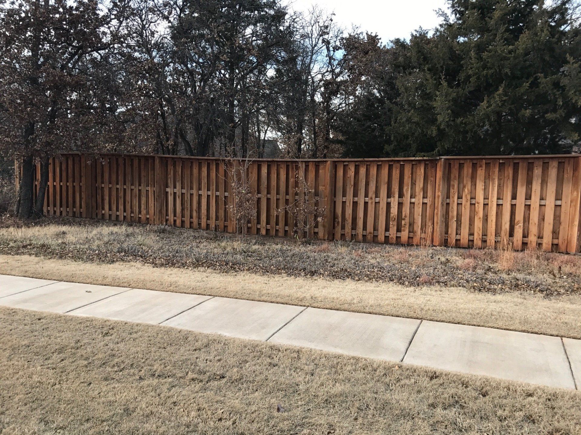 Protection Fence — Cedar Tone on the House in Oklahoma City, OK